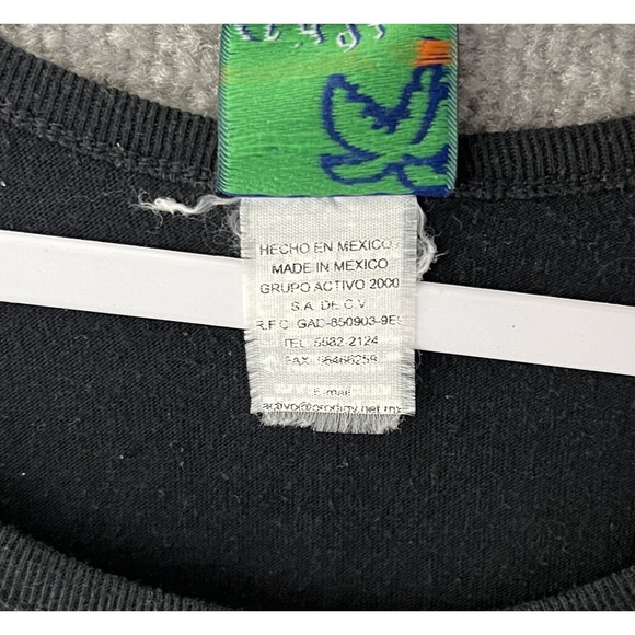 Arli Ixtapa Mexico‎ Palm Tree Short Sleeve Dress Cover Up Womens Size XL Black - Picture 4 of 8